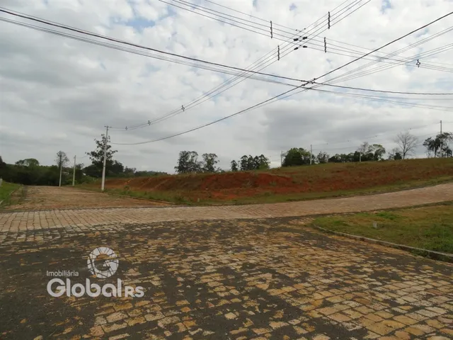 Vista da estrada e da encosta da propriedade em Lajeado.
