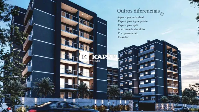 Fachada de um prédio de apartamentos moderno em Lajeado, Brasil.