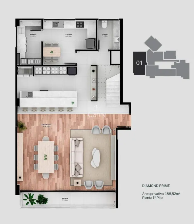 Apartamento com 3 dormitórios, foto 3