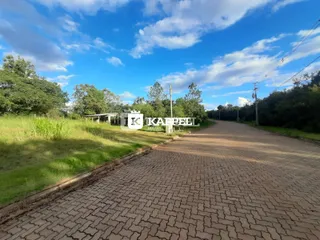 Vista de uma estrada de terra em Lajeado, Brasil, com vegetação ao redor.