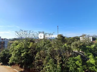 Vista aérea da paisagem com vegetação densa em Lajeado.
