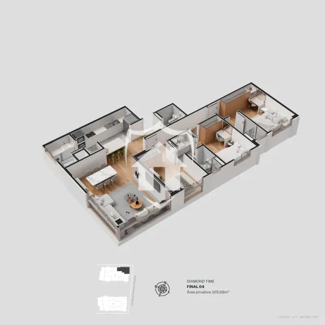 Apartamento com 3 dormitórios, foto 3