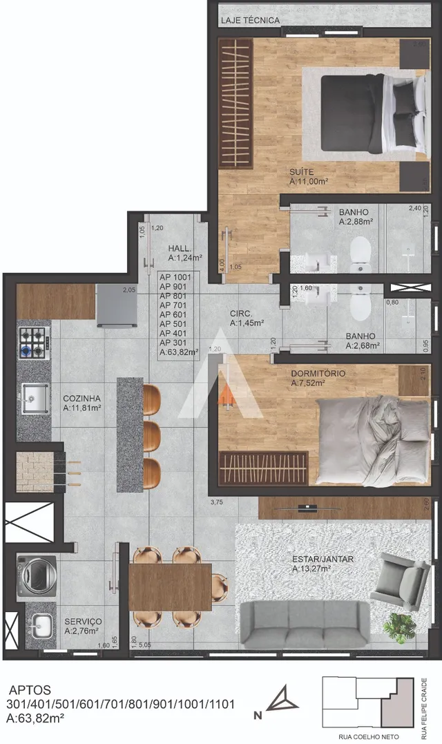 Apartamento com 2 dormitórios, foto 2