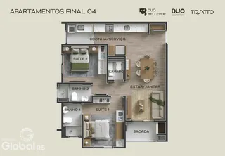 Apartamento com 2 dormitórios, foto 20