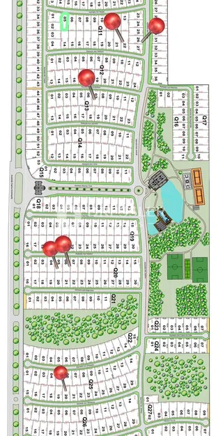 Planta de lote e divisão de propriedade em Lajeado, Brasil.