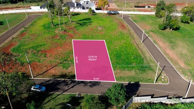 Imagem aérea de um lote em Lajeado, Brasil.