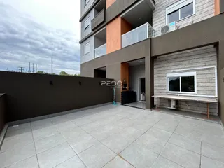 Fachada de um prédio residencial moderno em Lajeado, Brasil.