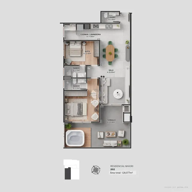 Apartamento com 2 dormitórios, foto 3