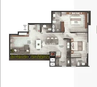 Apartamento com 2 dormitórios, foto 3
