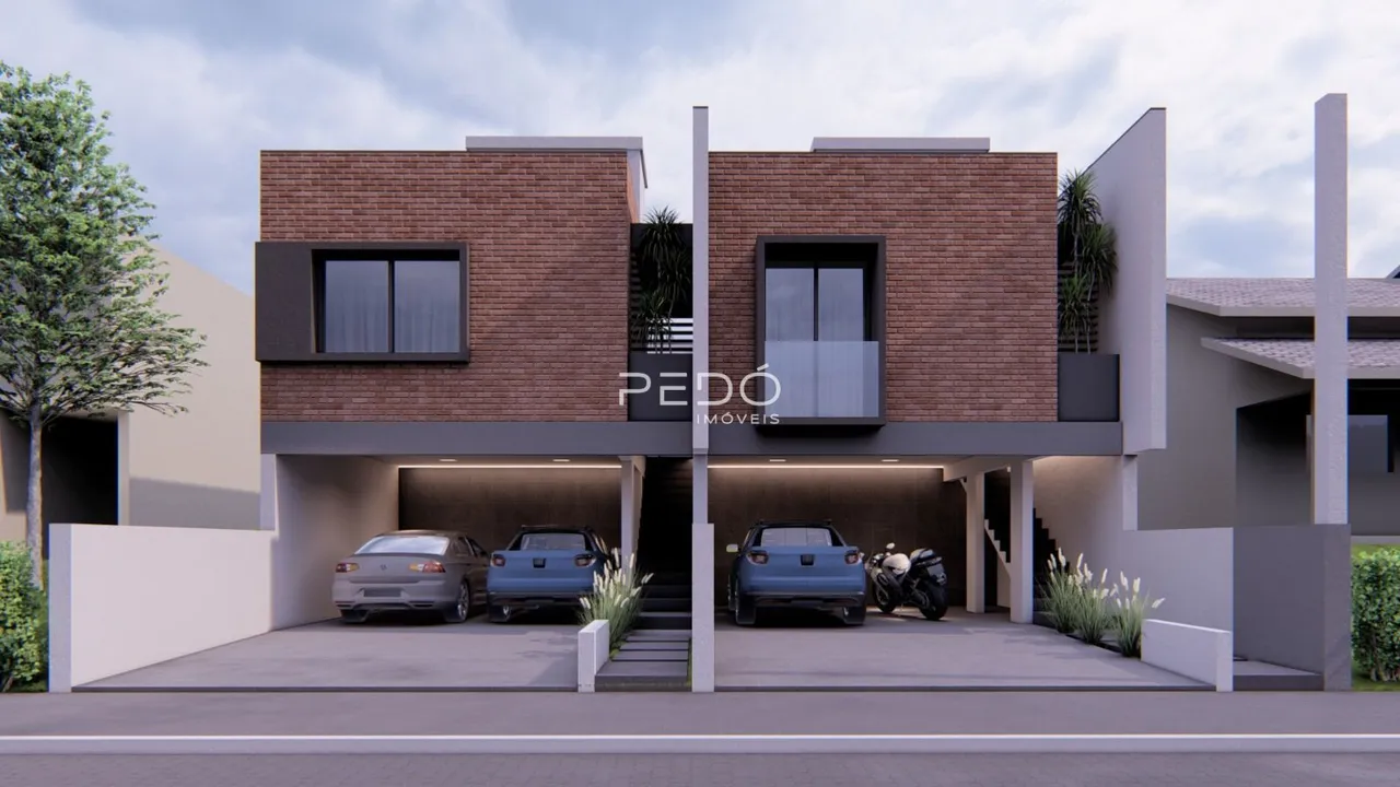 Fachada moderna de uma residência em Lajeado, Brasil.
