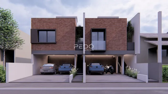 Fachada moderna de uma residência em Lajeado, Brasil.