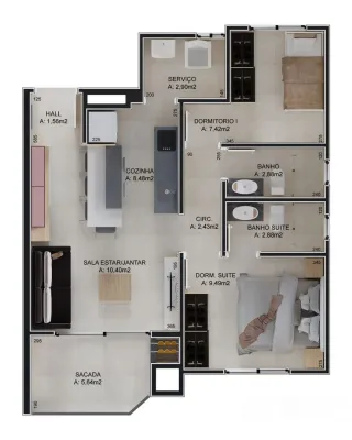 Apartamento com 2 dormitórios, foto 10