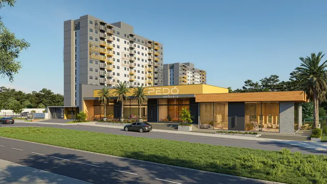 Fachada de um edifício residencial moderno em Lajeado, Brasil.