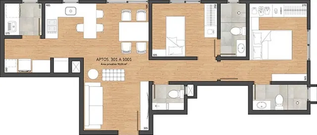 Apartamento com 2 dormitórios, foto 4