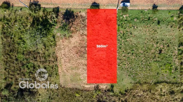 Vista aérea de um terreno de 360m² em Lajeado, Brasil.