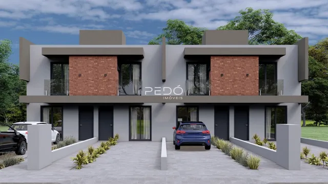 Fachada moderna de uma residência em Lajeado, Brasil.