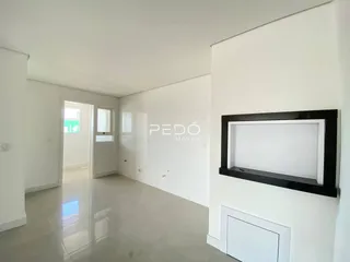 Corredor interno de um imóvel moderno em Lajeado.