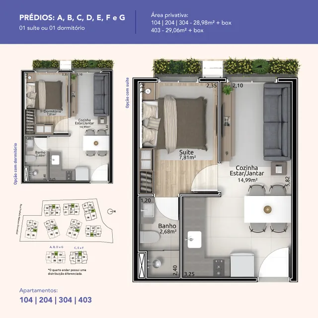 Apartamento com 1 dormitório, foto 4