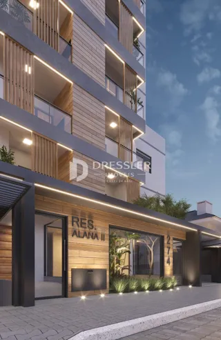 Fachada moderna de um edifício residencial em Lajeado, Brasil.