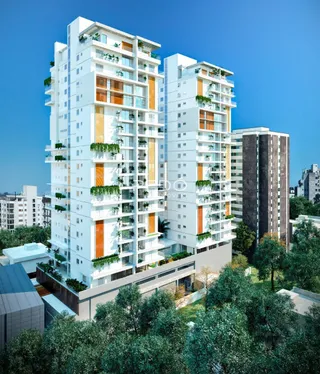 Fachada de um edifício residencial moderno em Lajeado, Brasil.