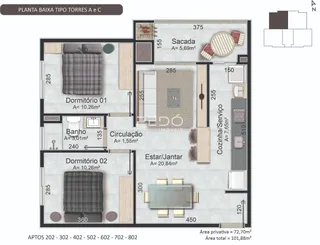 Apartamento com 2 dormitórios, foto 22