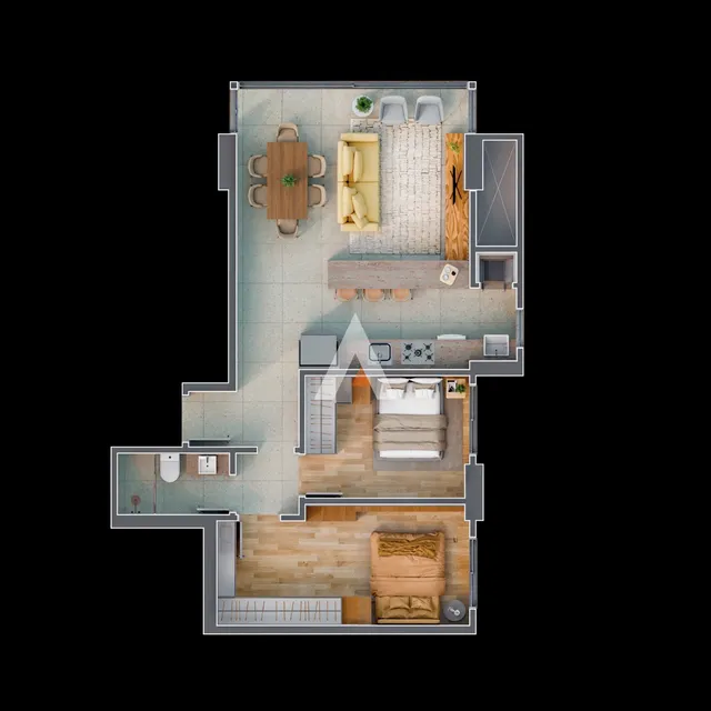Apartamento com 2 dormitórios, foto 2