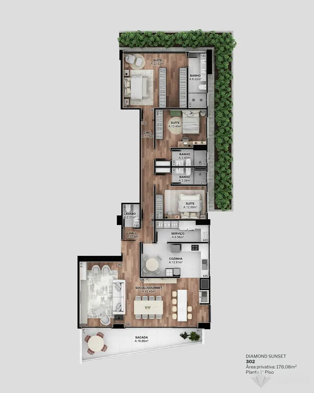 Apartamento com 3 dormitórios, foto 5