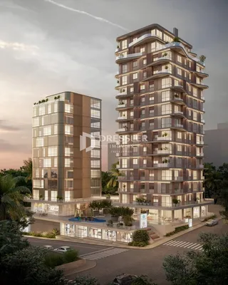 Fachada de um edifício residencial em Lajeado, Brasil.