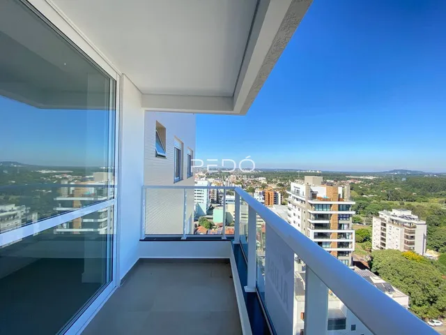 Vista panorâmica da varanda de um apartamento em Lajeado, Brasil.