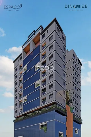 Fachada de um edifício residencial moderno em Lajeado.