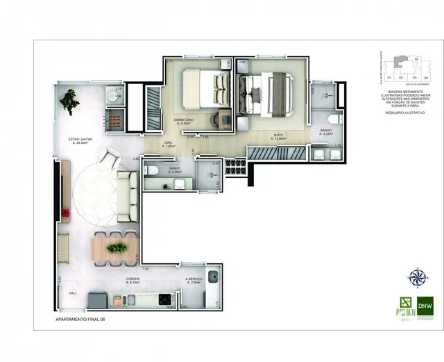 Apartamento com 2 dormitórios, foto 4