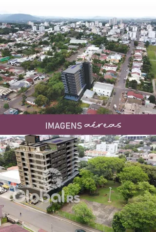 Vista aérea de um edifício residencial em Lajeado, Brasil.