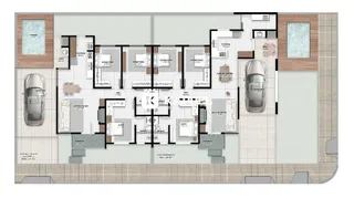 Planta baixa de uma residência em Lajeado, mostrando a disposição dos cômodos e ambientes.