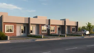 Fachada de uma casa moderna em Lajeado, Brasil.