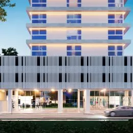Fachada de um prédio residencial em Lajeado, Brasil.