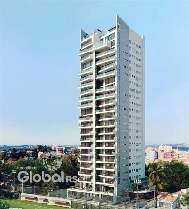 Fachada de um edifício residencial alto em Lajeado, Brasil.