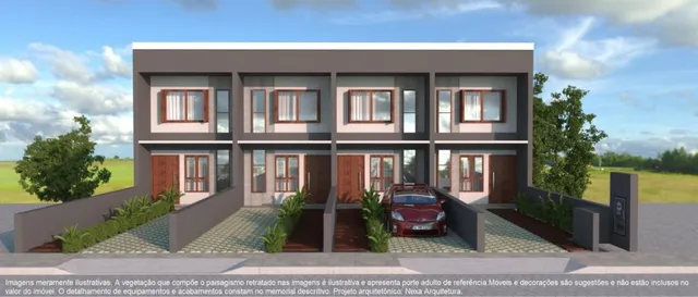 Fachada de um prédio residencial moderno em Lajeado, Brasil.