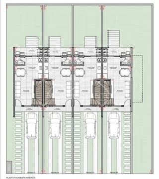 Planta baixa do pavimento inferior da residência.