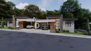 Fachada moderna de uma residência em Lajeado, Brasil.