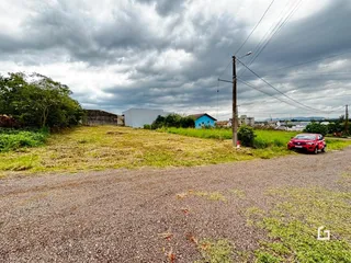 Vista externa de uma propriedade em Lajeado, Brasil, com vegetação e estrada de terra.