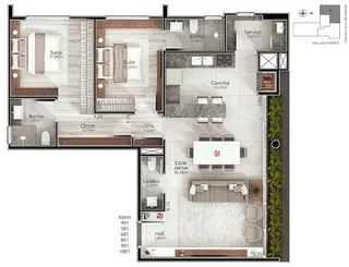 Apartamento com 2 dormitórios, foto 7