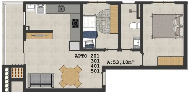 Apartamento com 2 dormitórios, foto 5