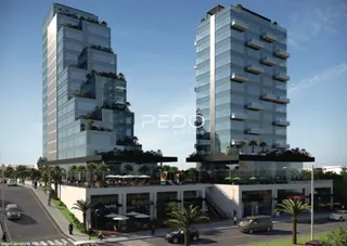 Fachada moderna de um edifício residencial em Lajeado.