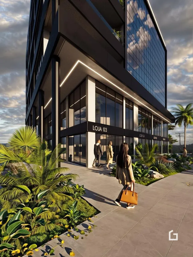 Fachada moderna de um prédio residencial em Lajeado.