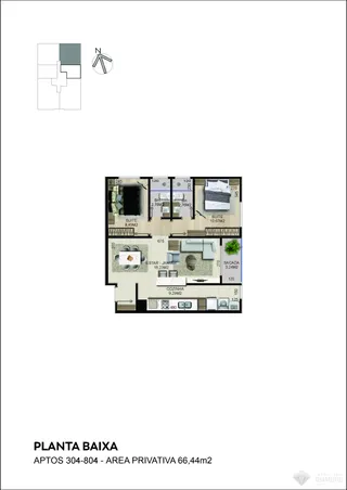 Apartamento com 2 dormitórios, foto 4