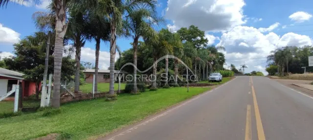 Vista da estrada em uma área residencial em Lajeado, Brasil.