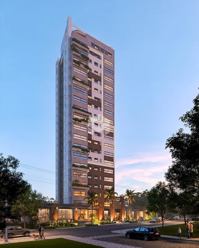Fachada de um edifício residencial em Lajeado, Brasil.