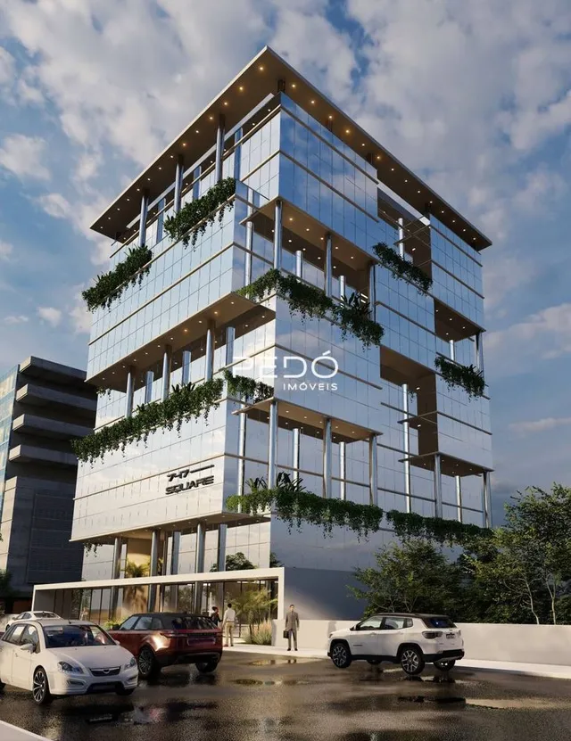 Fachada moderna de um edifício comercial em Lajeado.