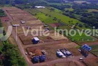 Vista aérea de terras agrícolas na região de Lajeado.