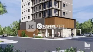 Fachada moderna de um edifício residencial em Lajeado, Brasil.